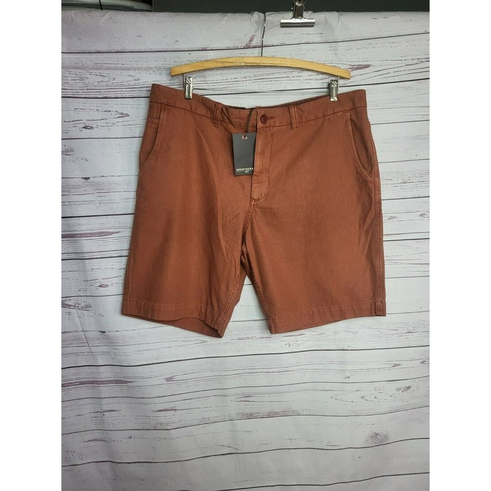 SPORTSCRAFT men's 'clinton' chino shorts size 102 / 40 terracotta BNWt $99.95 - Picture 2 of 10